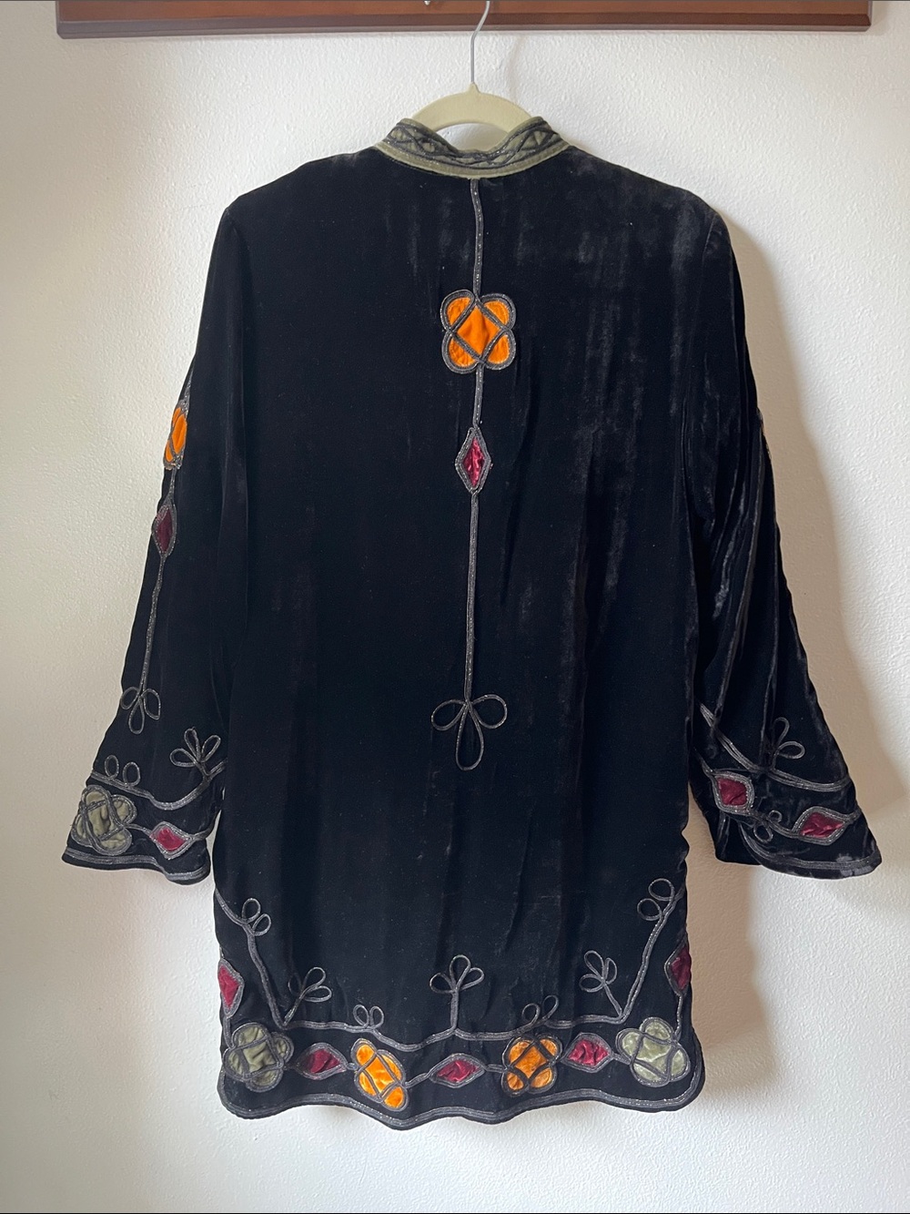 Chasing Unicorns ♣️ All Along The Watchtower Silk Velvet Tunic sz M - Picture 4 of 10